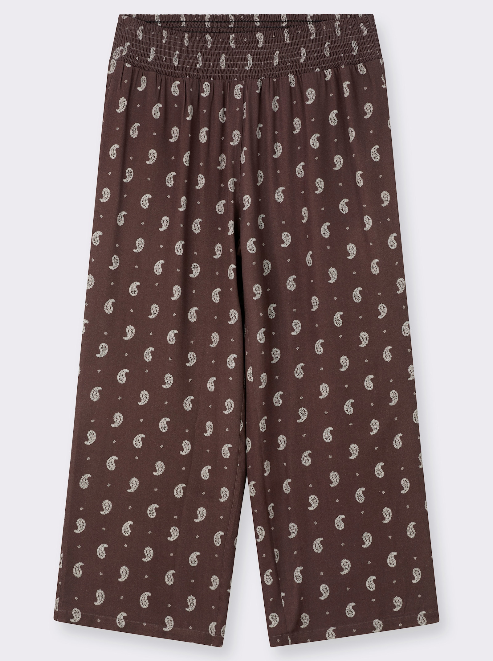 sheego Schlupfhose mit Paisleymuster - schoko-sesam-bedruckt