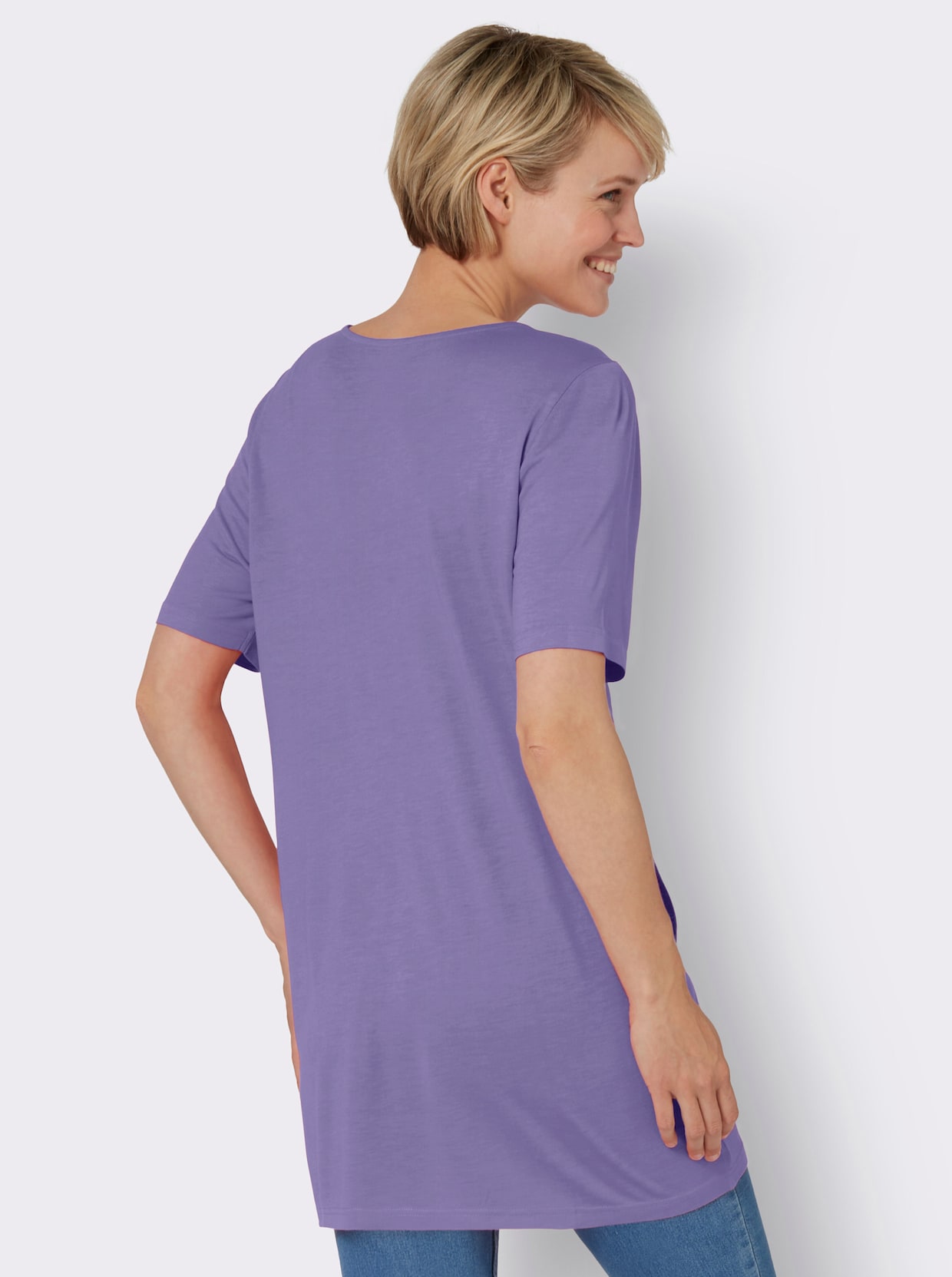 Dlhé tričko - levanduľová