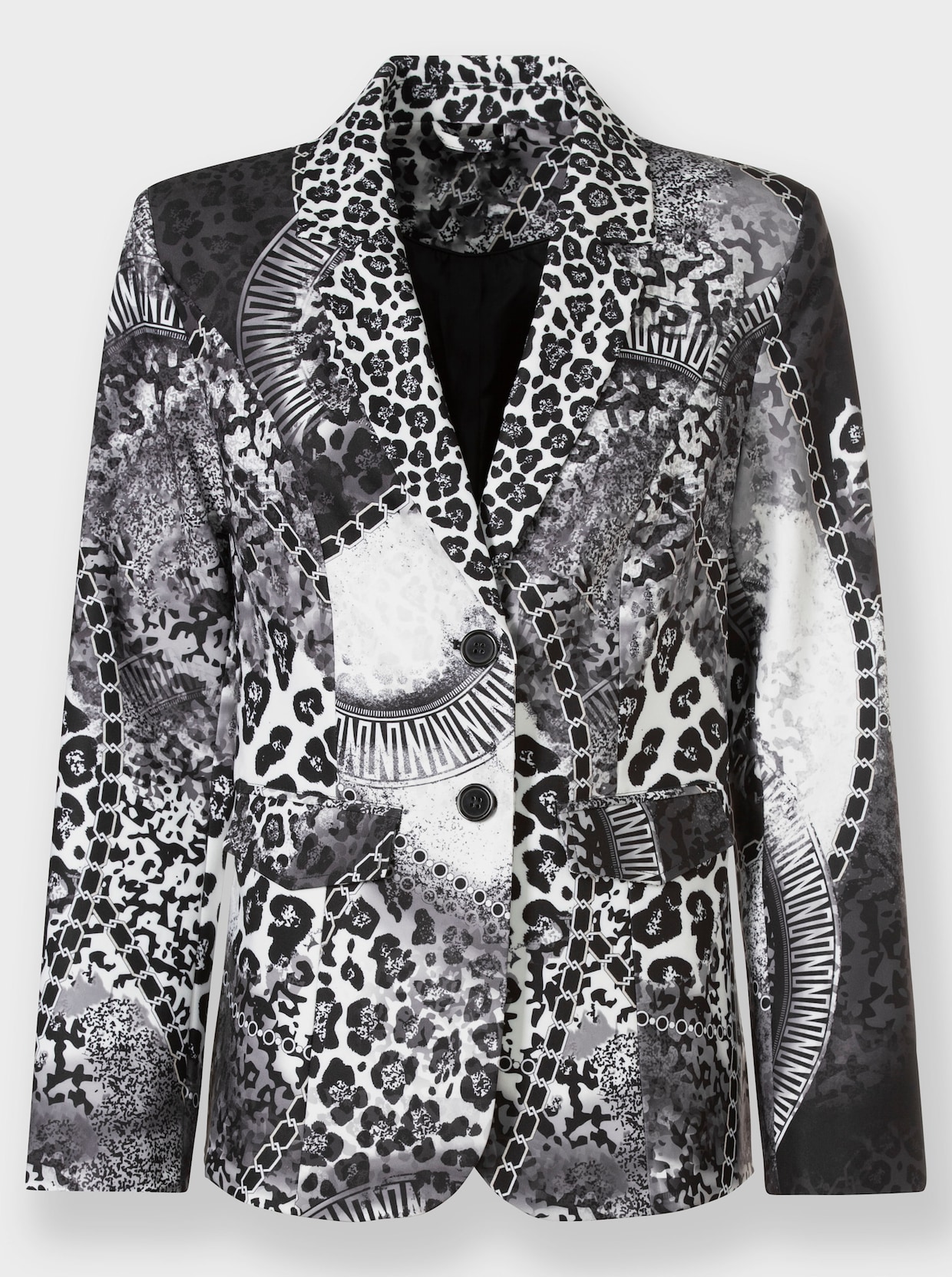 heine Blazer - ecru/zwart geprint