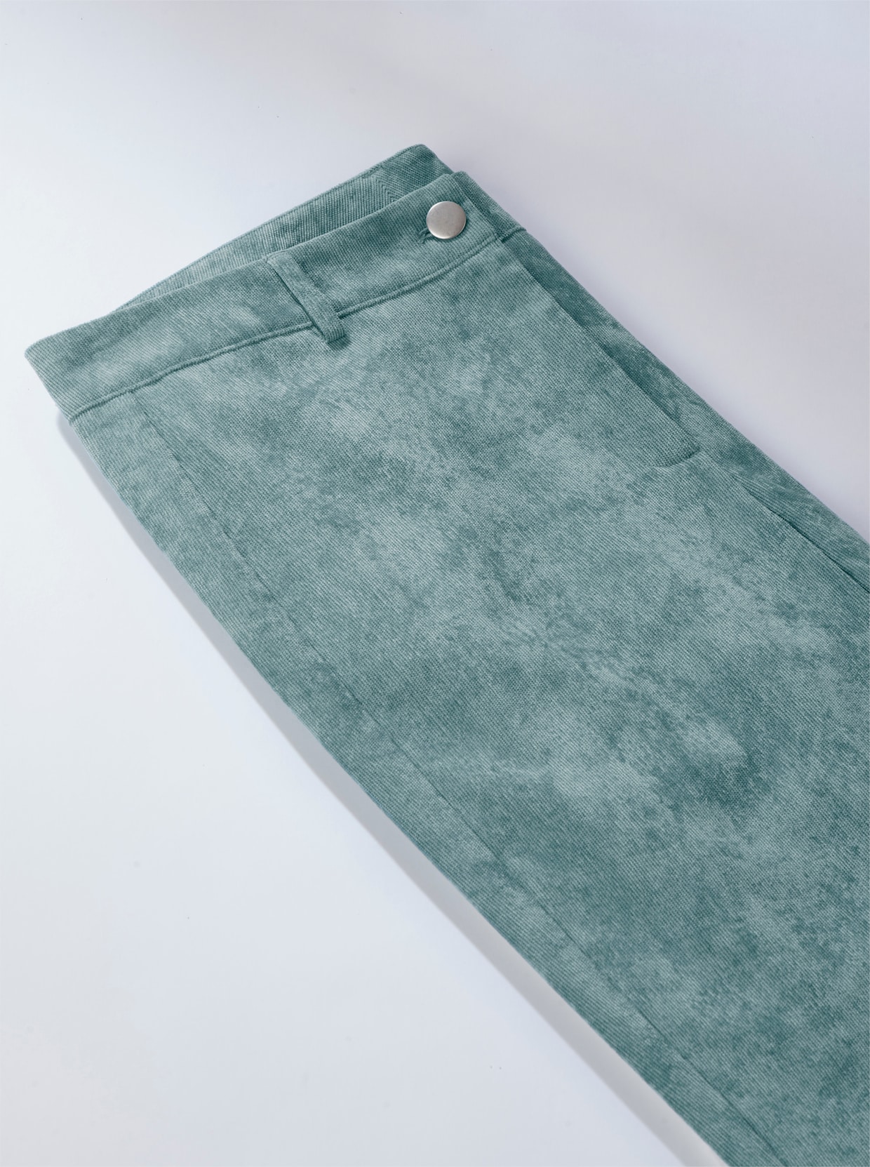 Ribcordbroek - jade