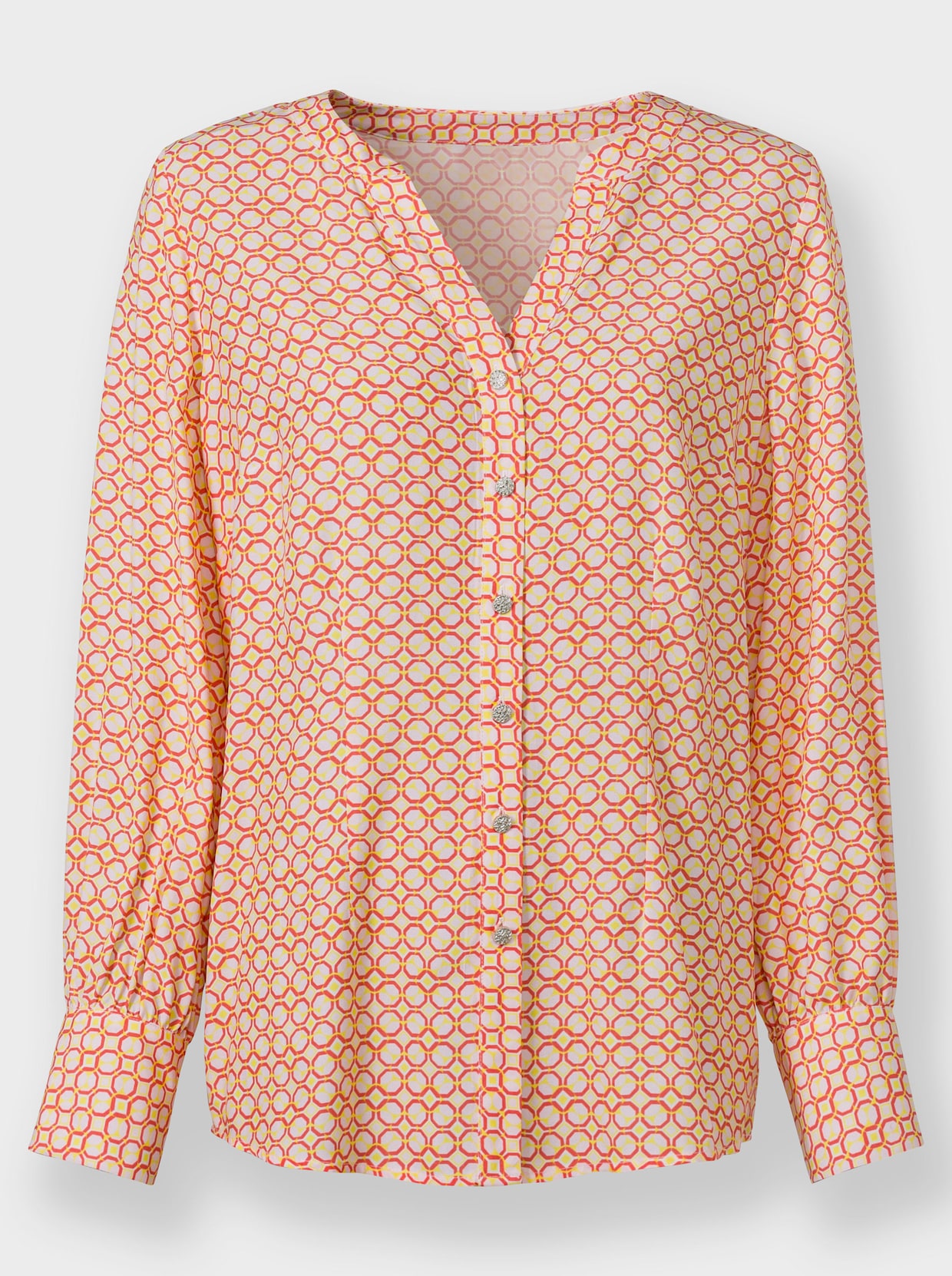 heine Blouse met print - ecru/langoustine gedessineerd