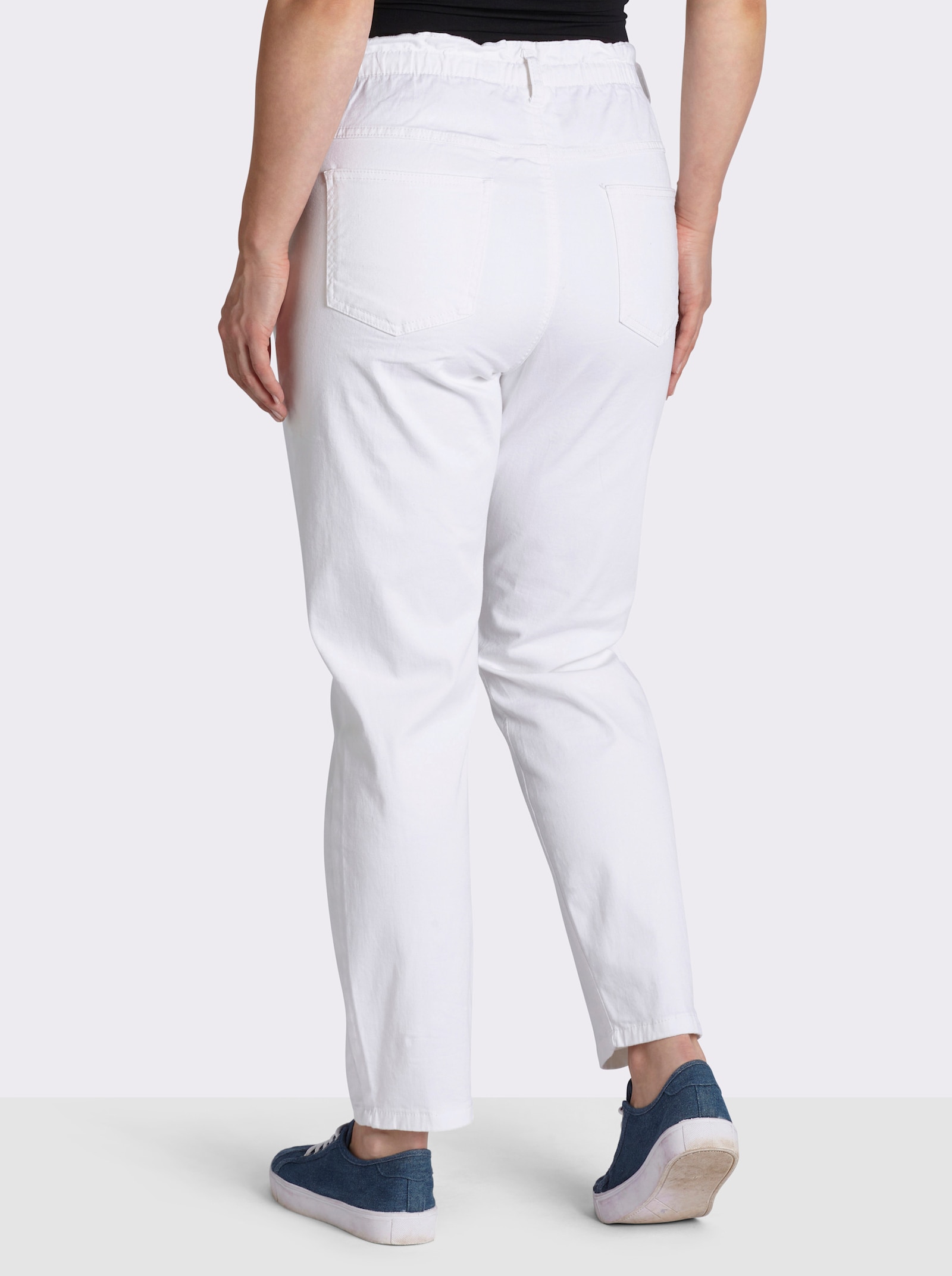Jeans in paperbag-model - wit