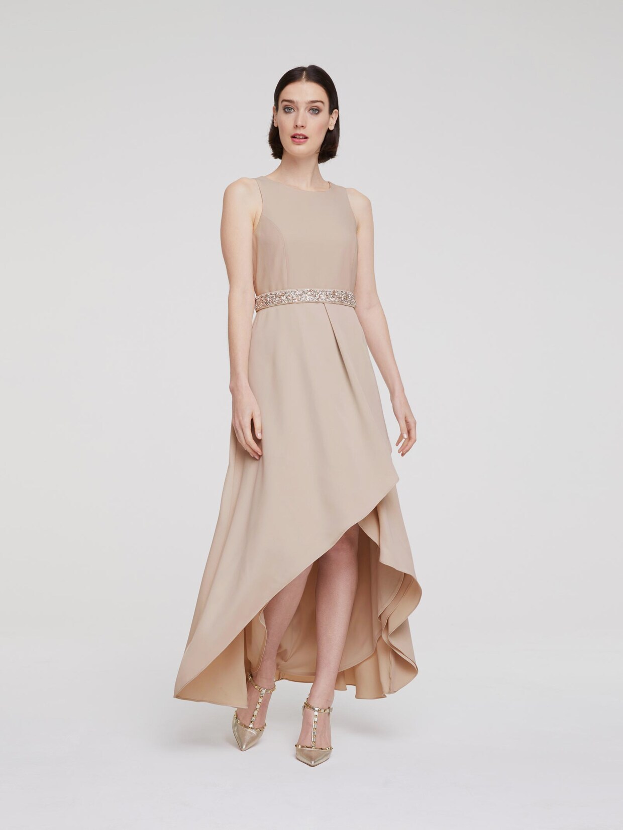 Rick Cardona Abendkleid - helltaupe