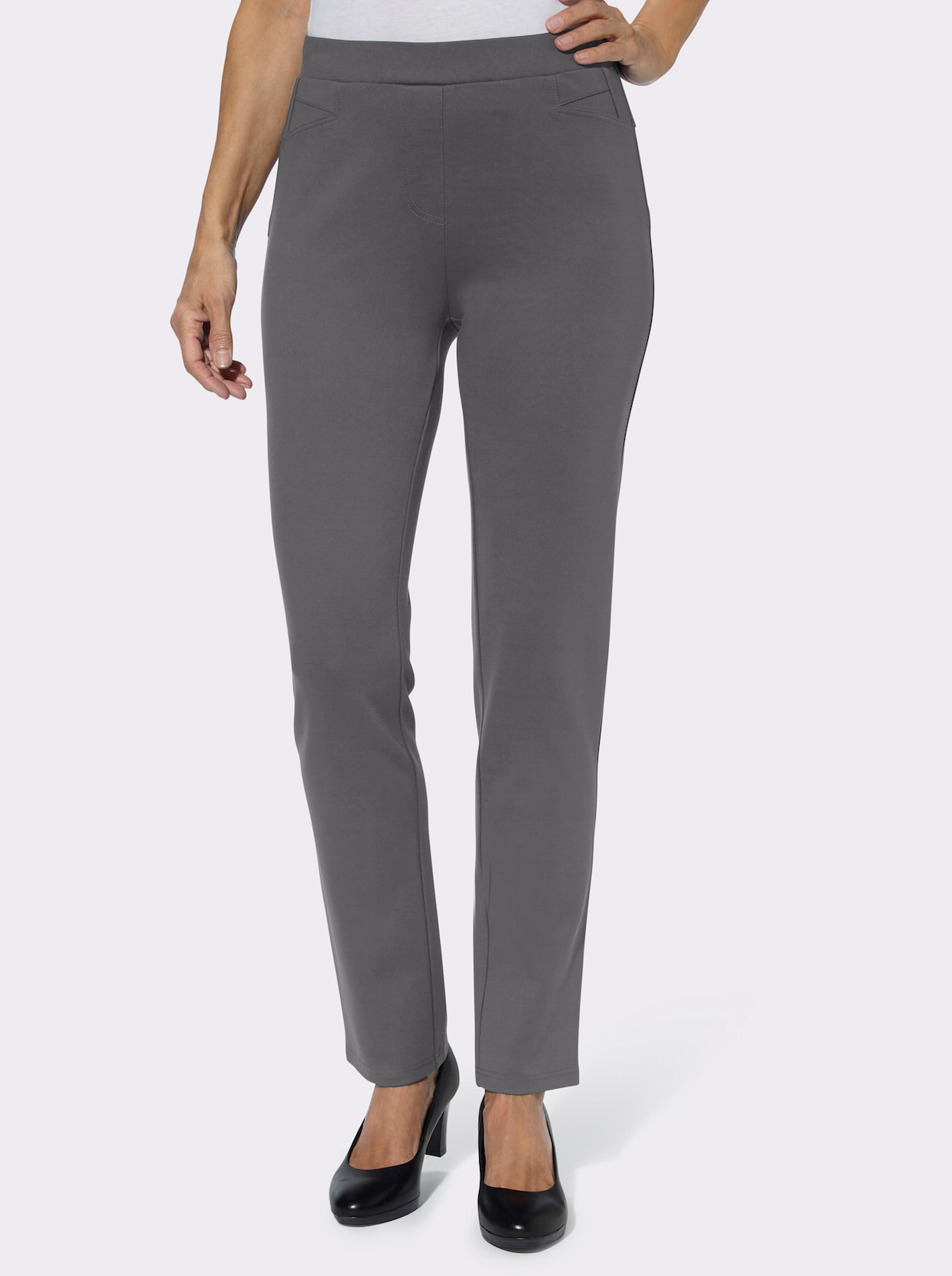 Jersey pantalon - antraciet