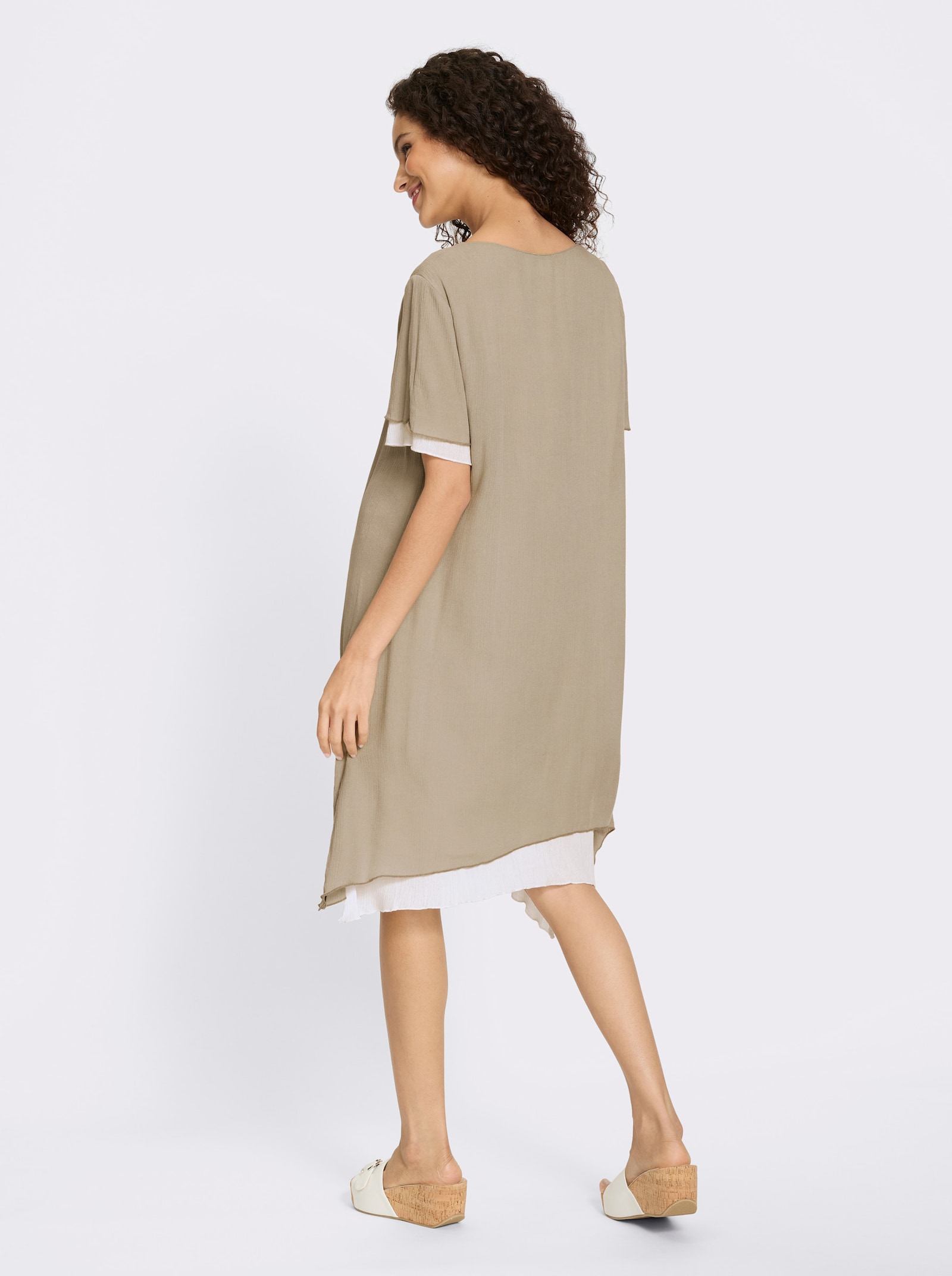 heine Sommerkleid im Lagen-Look - schlamm