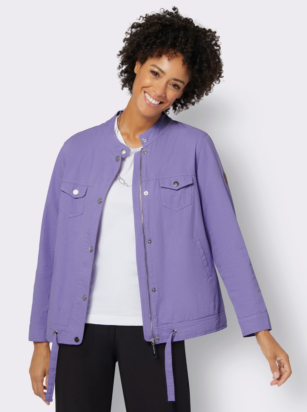 Jeans-Jacke - lavendel