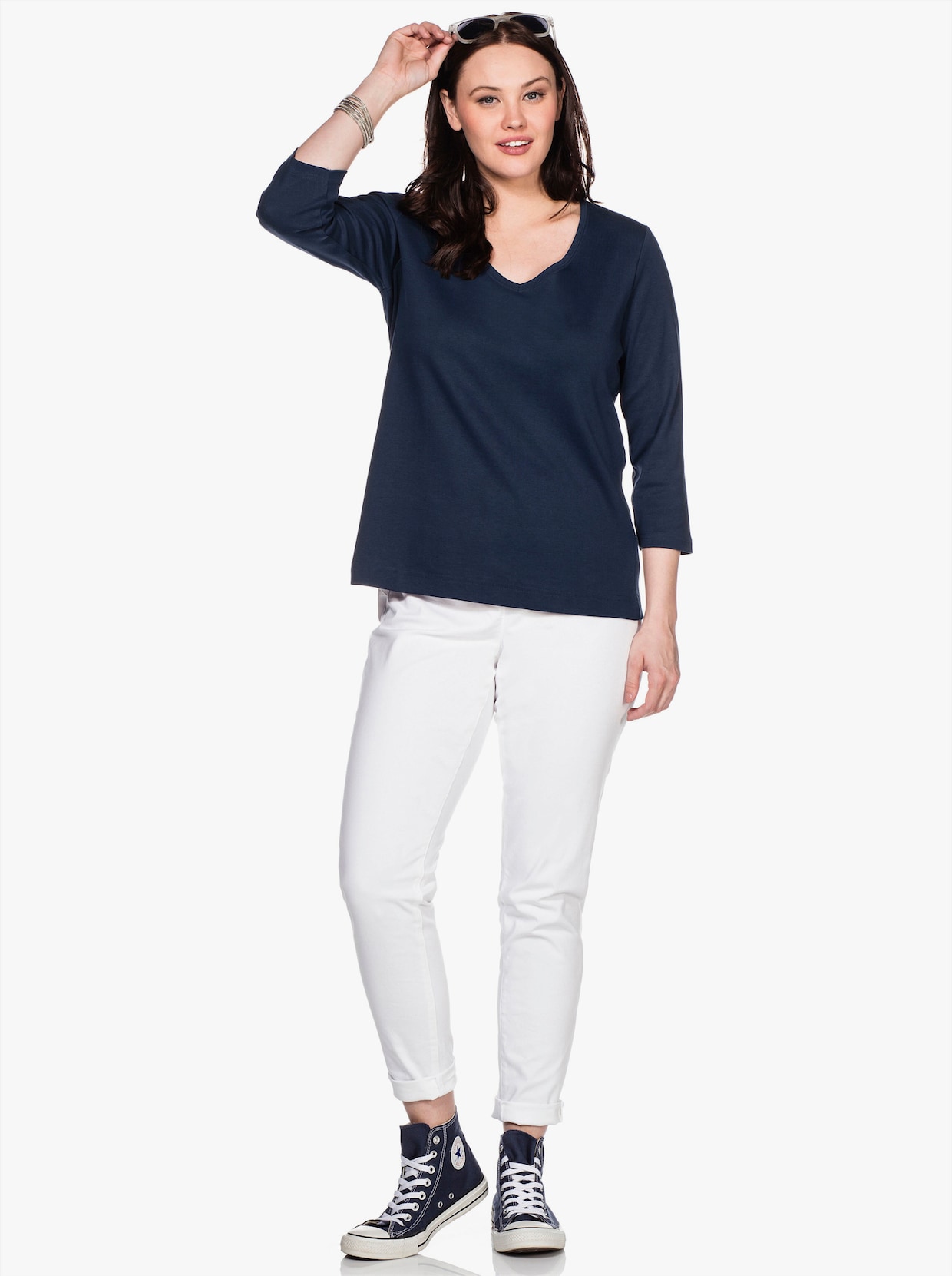 Sheego Shirt - marine