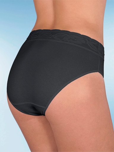 wäschepur Slip mit breitem, elastischem Bund - schwarz