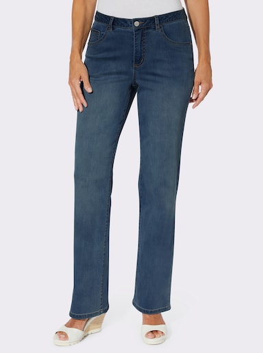 5-Pocket-Jeans mit weitem Bein - blue-stone-washed