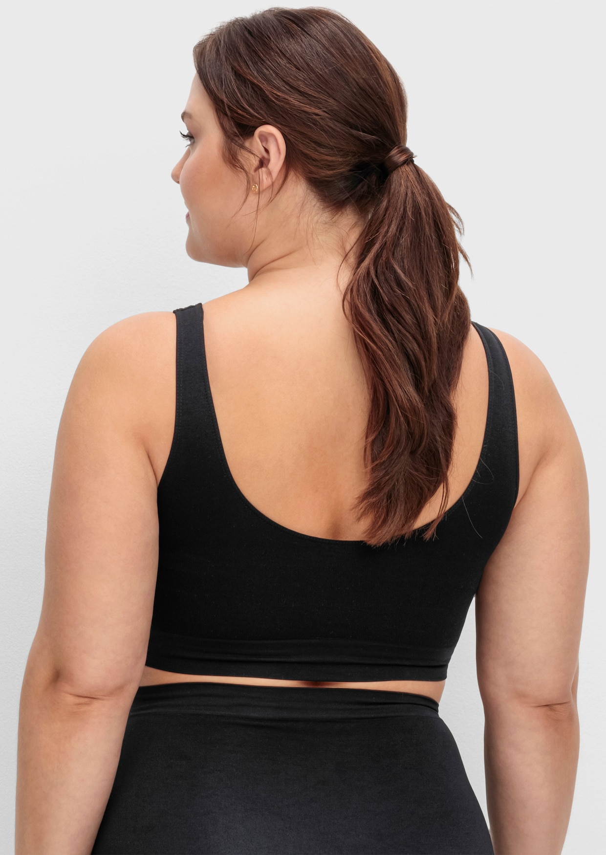 sheego T-Shirt-BH in Bustierform, Doppelpack - hautfarben+schwarz