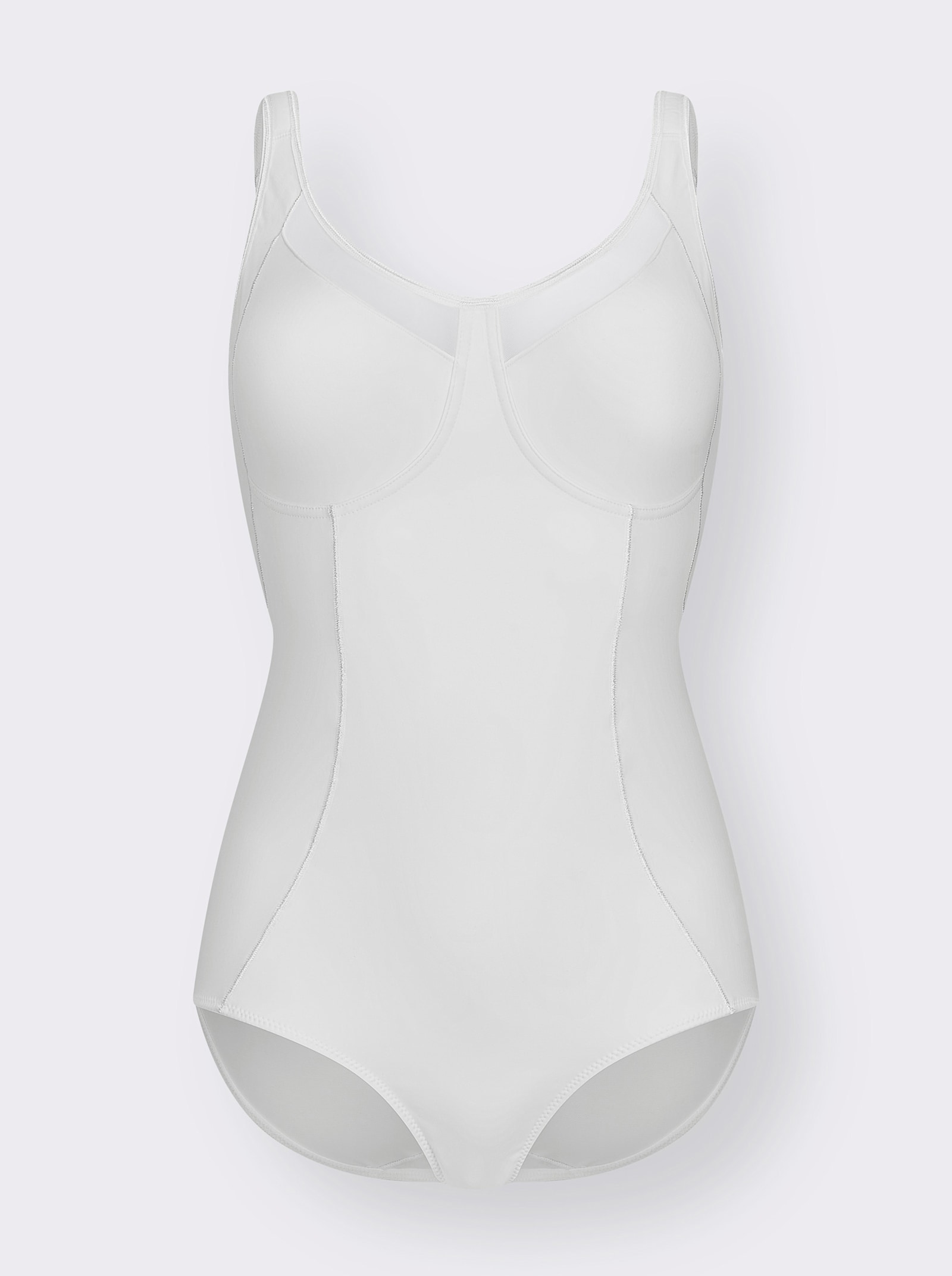 Body ohne Bügel mit Shaping-Effekt - weiss