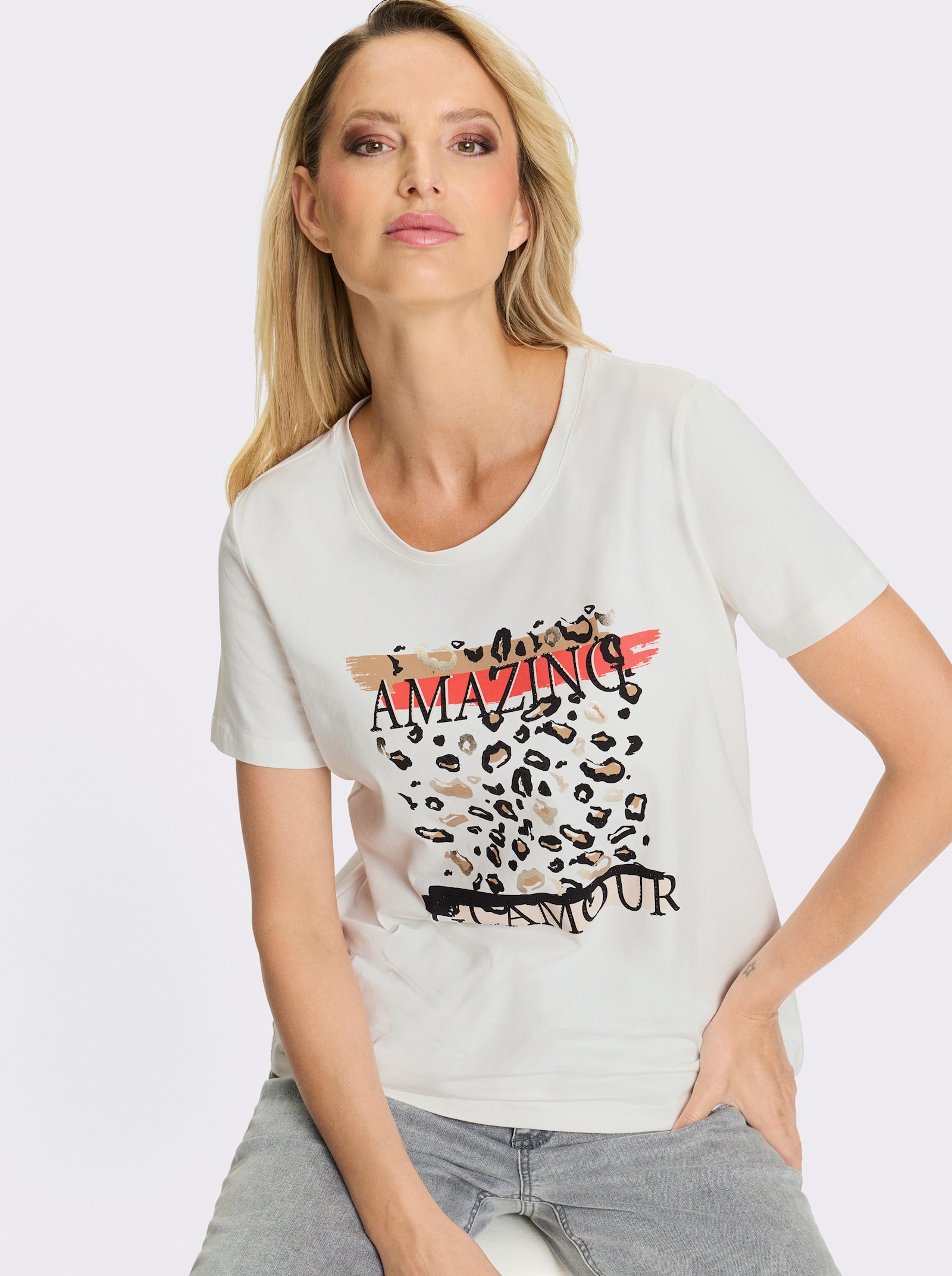 heine T-Shirt - ecru