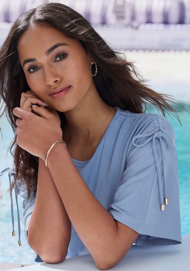 LASCANA Rundhalsshirt - hellblau