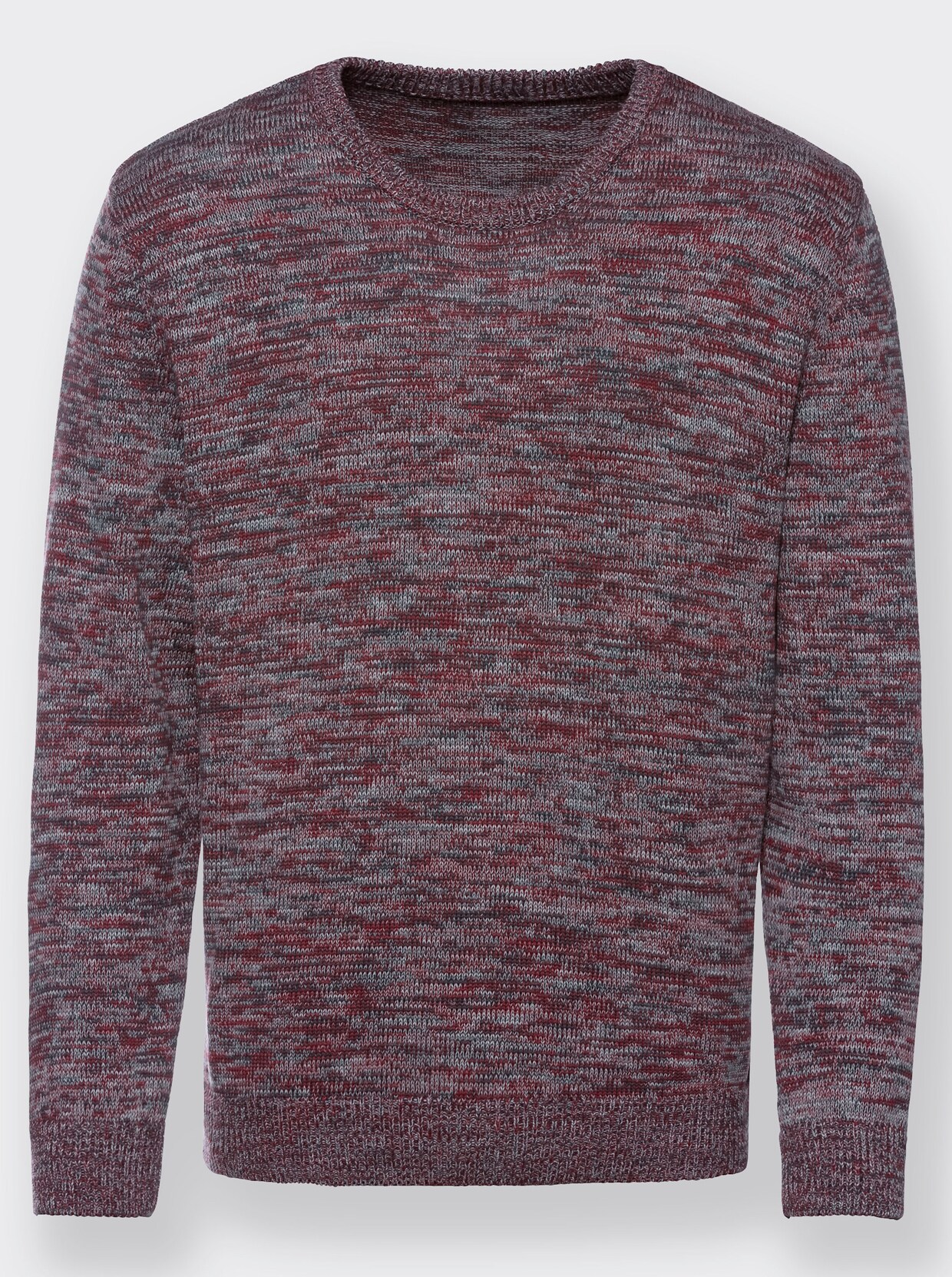 Marco Donati Pullover - bordeaux-grau-gemustert