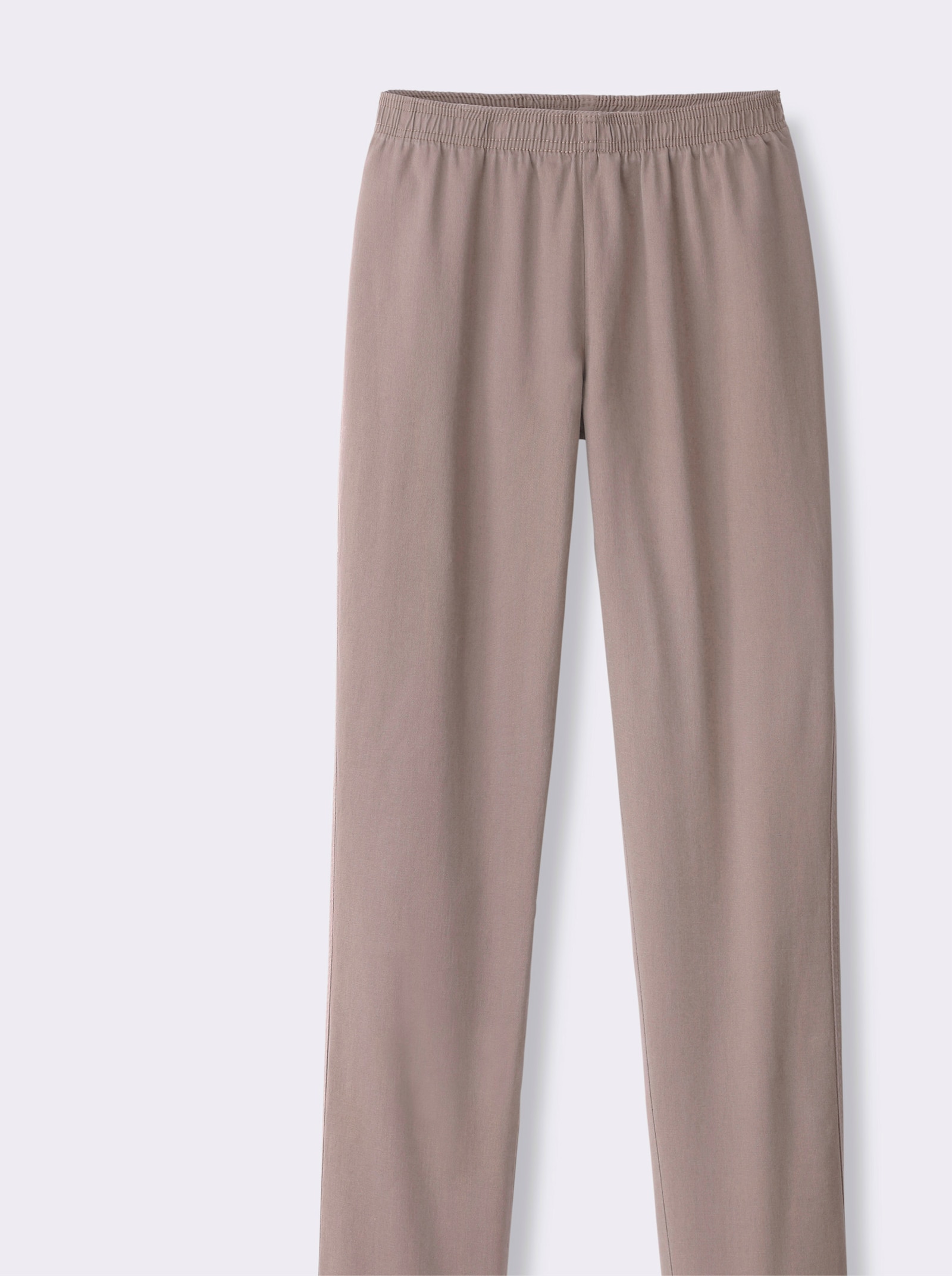 Rovné džíny z měkkého kepru - taupe