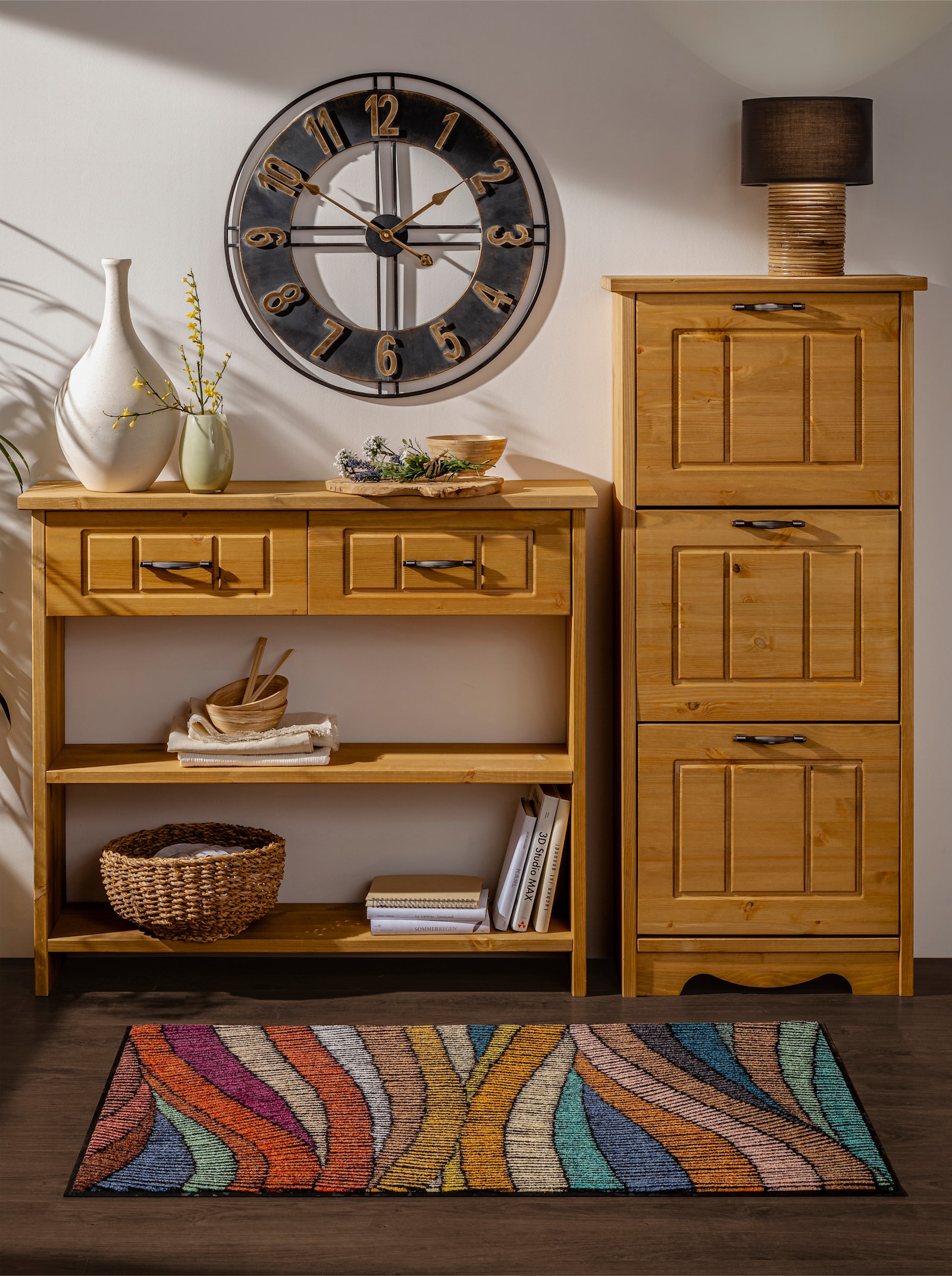 wash+dry by Kleen-Tex Fußmatte - rot-bunt