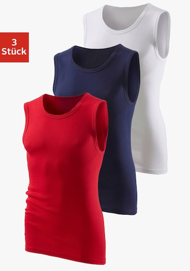 H.I.S Muscleshirt - rot, weiß, marine