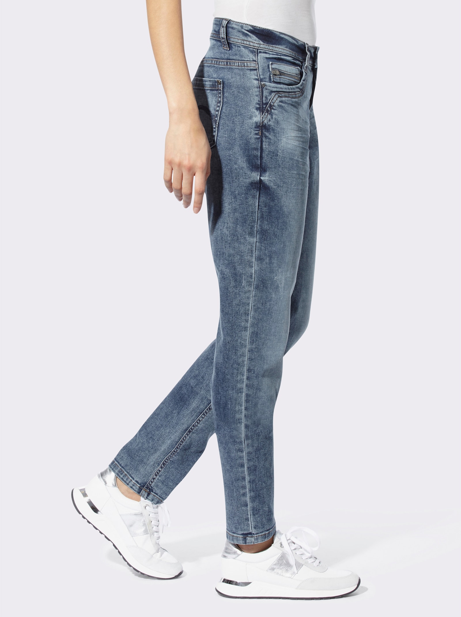 heine Jeans mit Reißverschlusstasche - blue-bleached