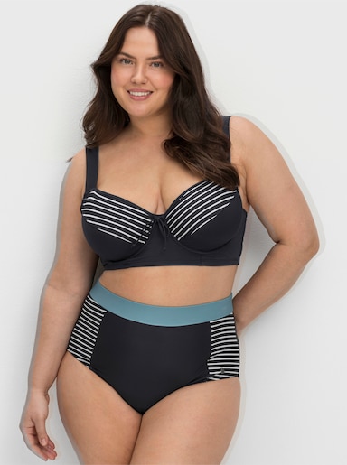 sheego Bikini-Oberteil - marine-gestreift