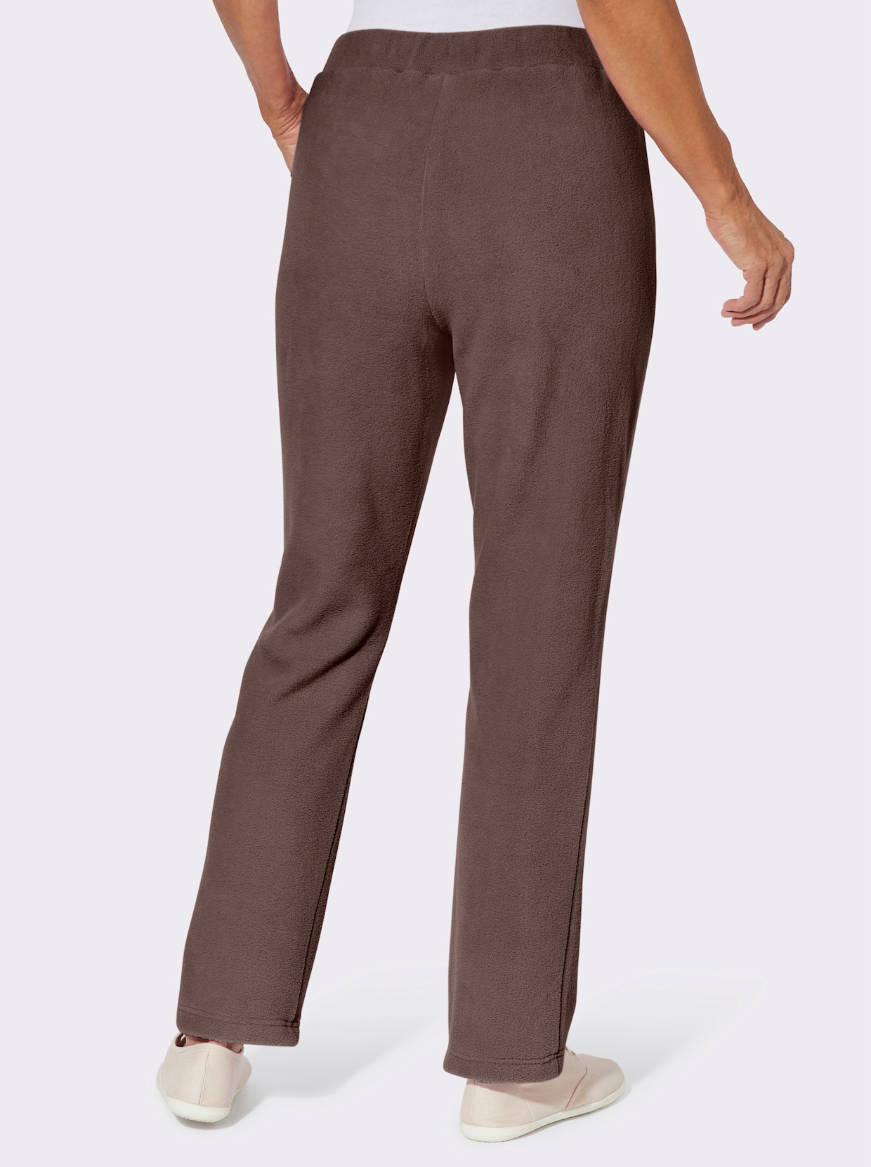 Fleecehose mit Rundum-Dehnbund - schoko