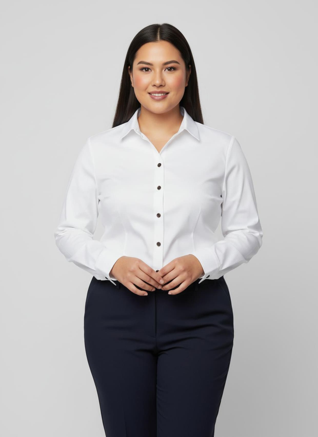 Klassische Bluse - weiß
