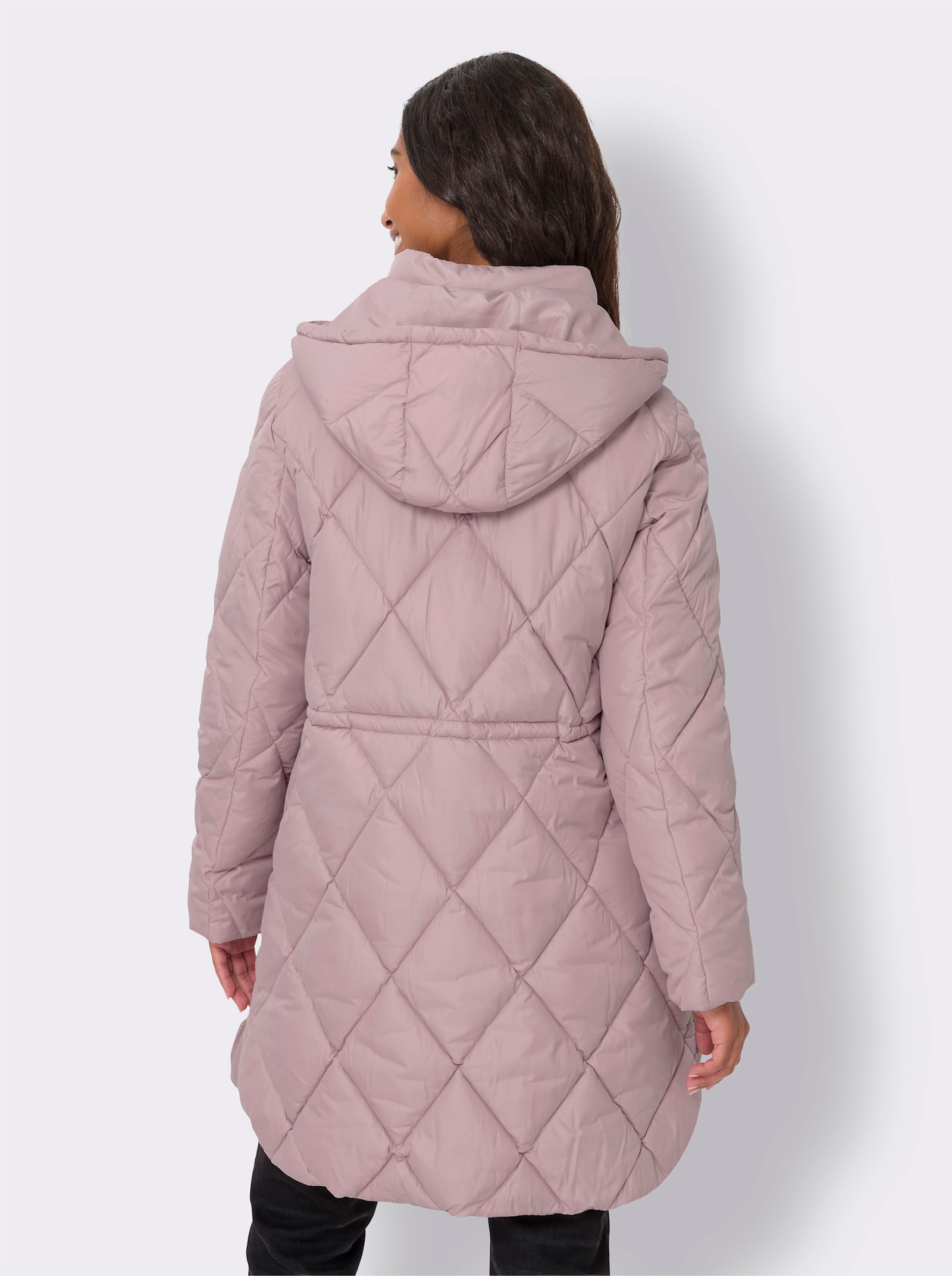heine Wintermantel mit 2-Wege-Zipper - mauve