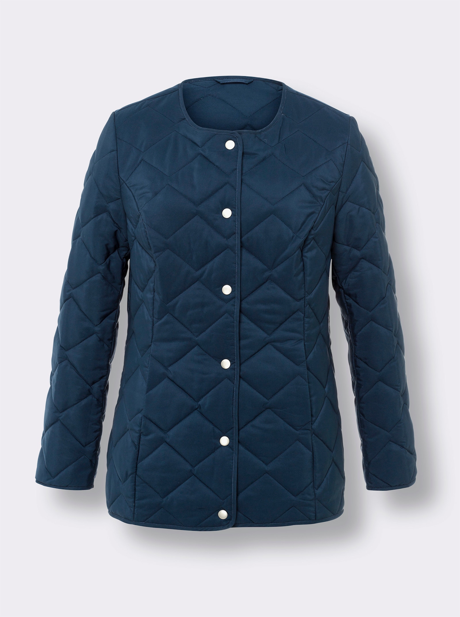 Steppjacke mit Paspelierung - dunkelblau