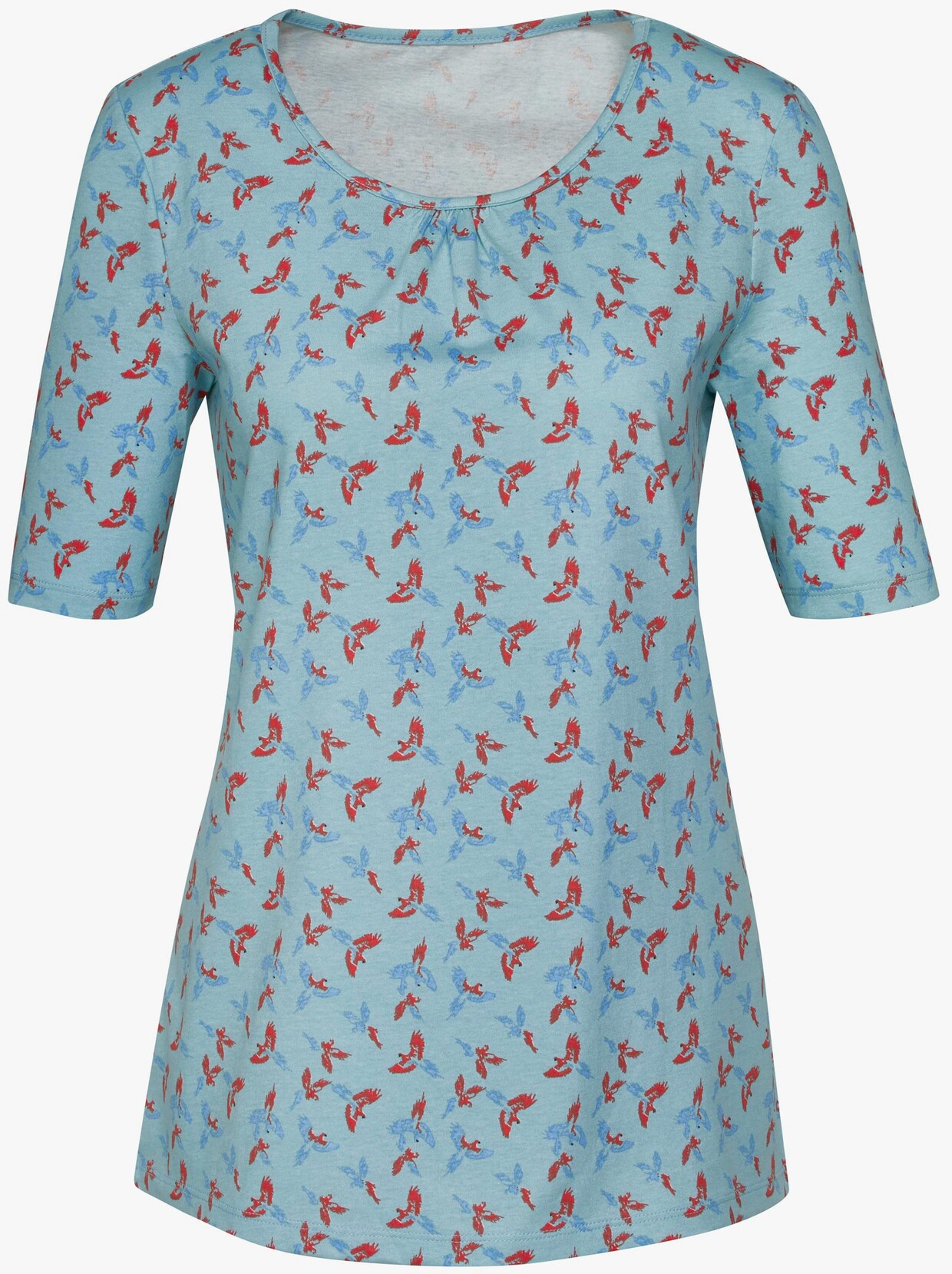Kurzarmshirt - mint-gemustert