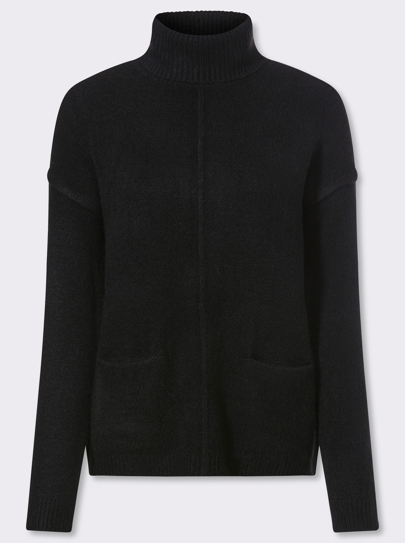 heine Rollkragenpullover mit eingearbeiteten Taschen - schwarz