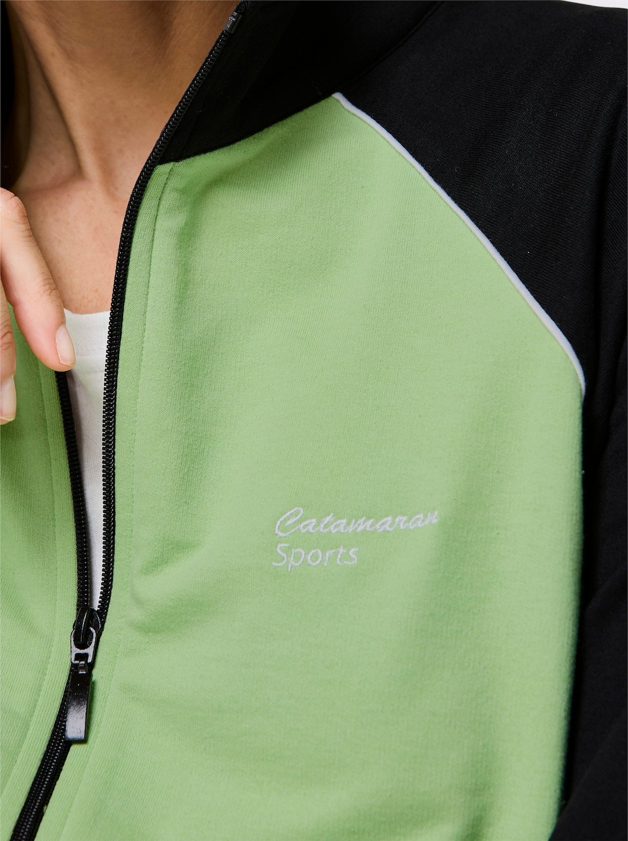 Catamaran Sweatjacke - reseda-schwarz