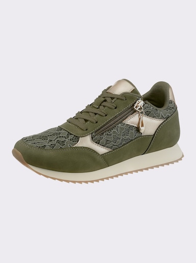 heine Sneaker - khaki-goldfarben