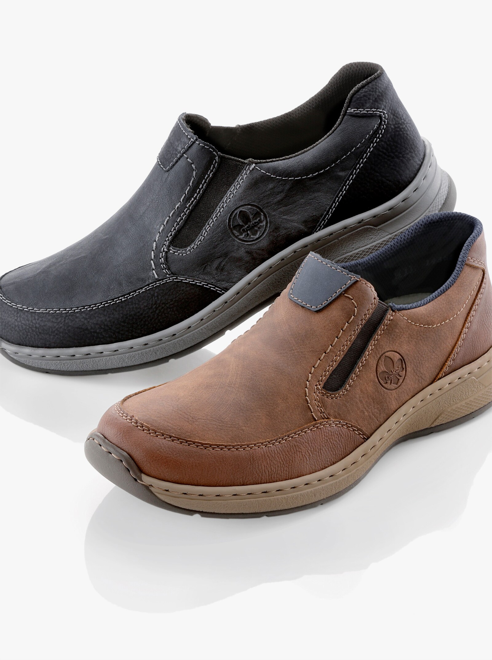 Rieker Slipper für kräftige Füße, von Rieker - camel