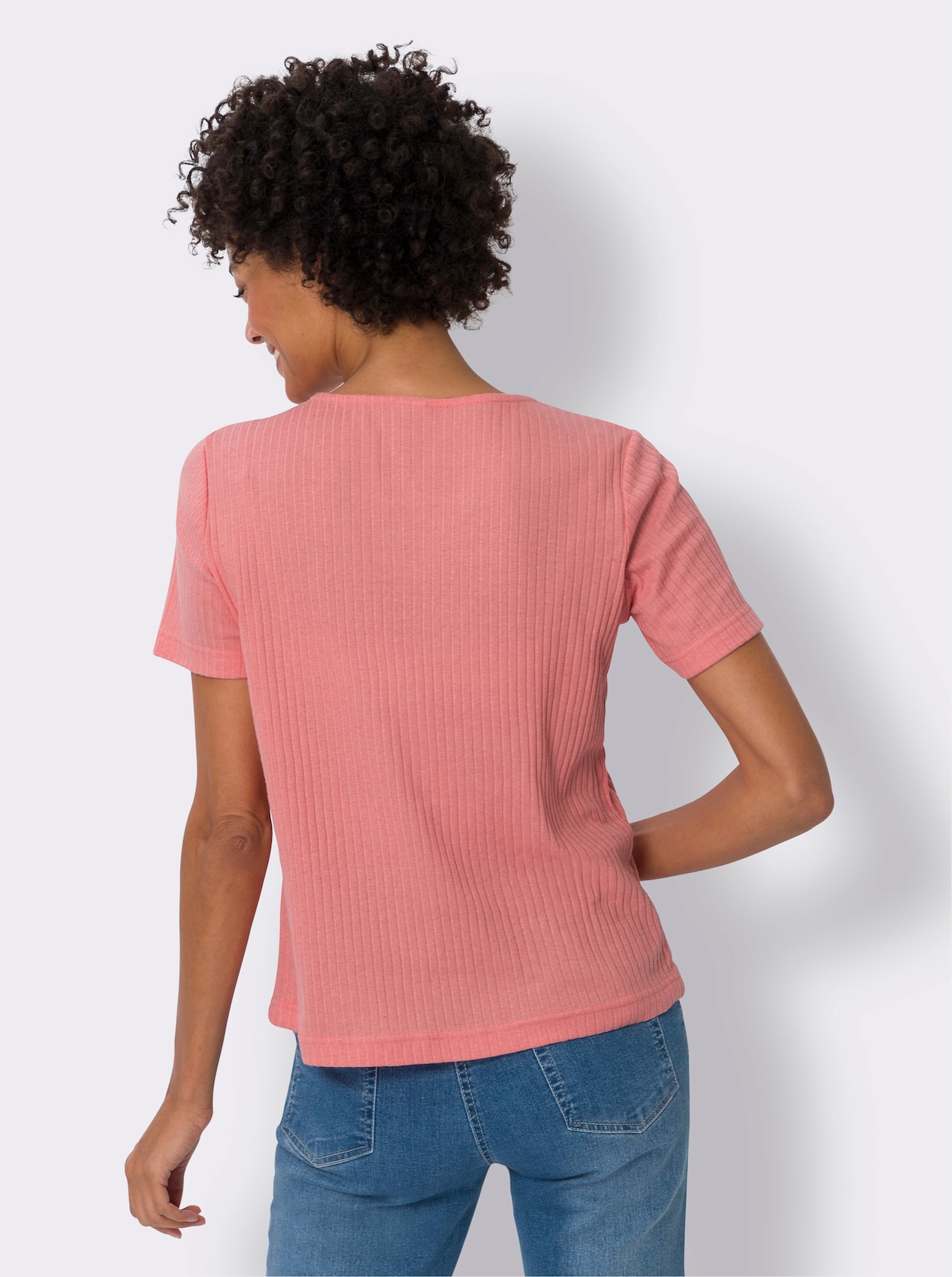 Shirt met ronde hals - flamingo