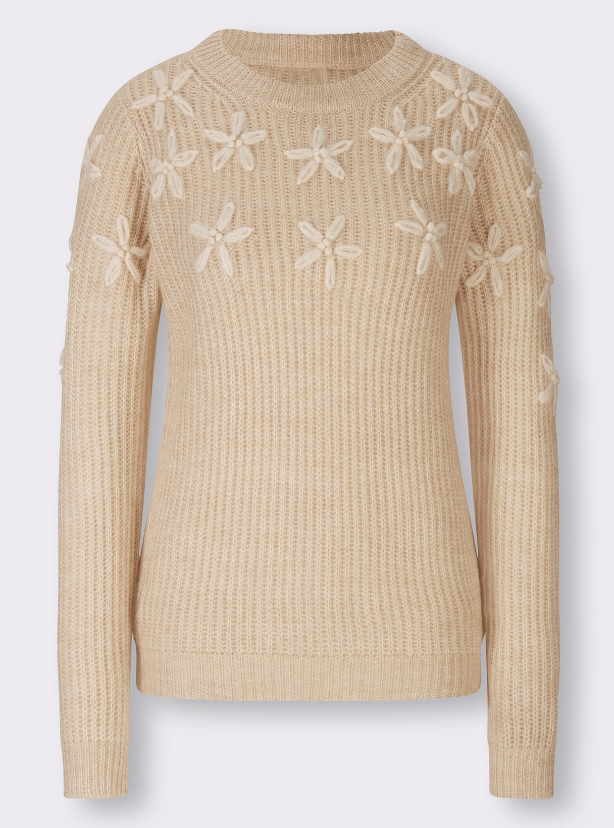 heine Pullover - sand-champagner-gemustert