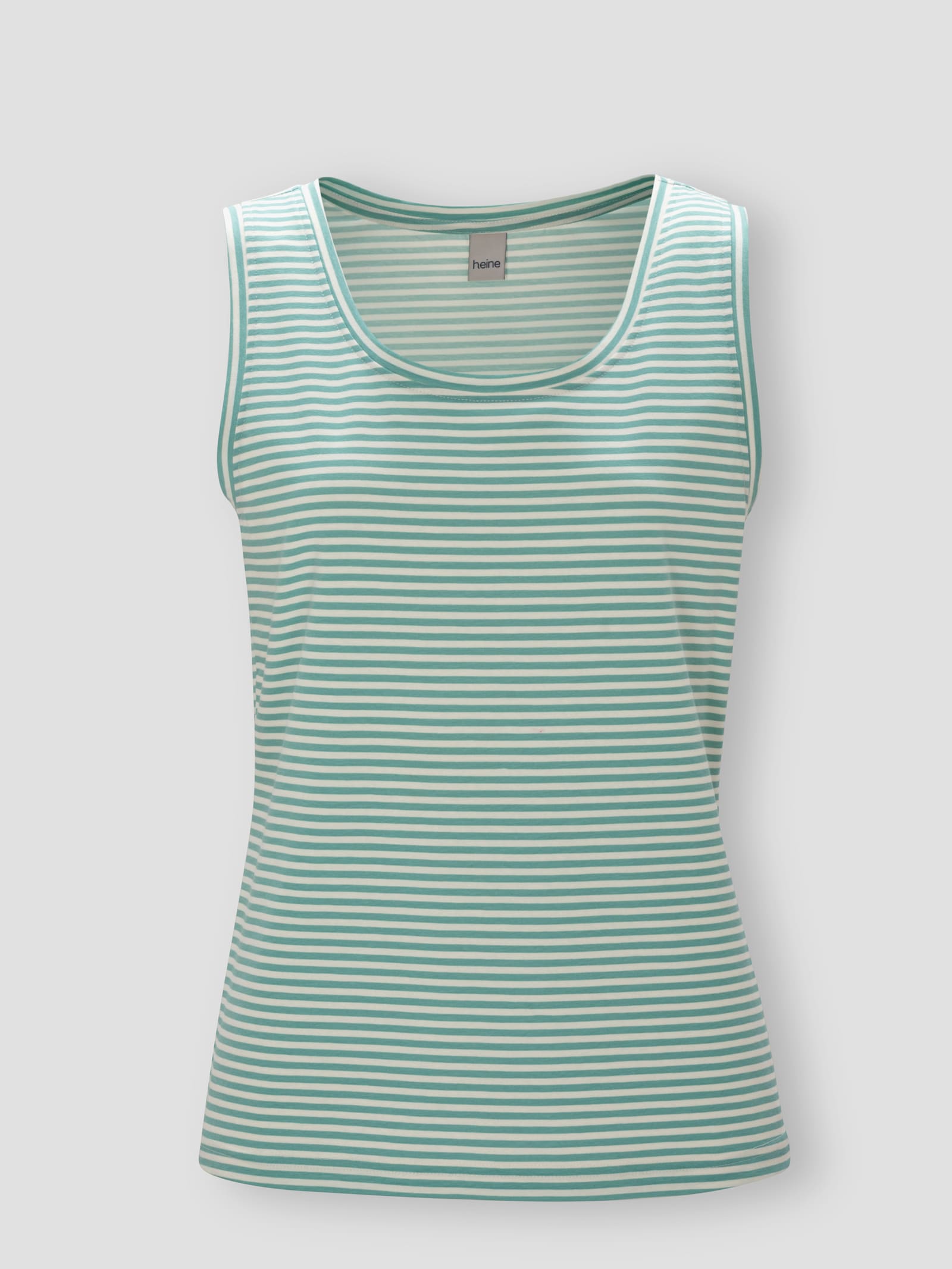 heine Shirttop im Doppelpack - salbei-champagner-geringelt + champagner