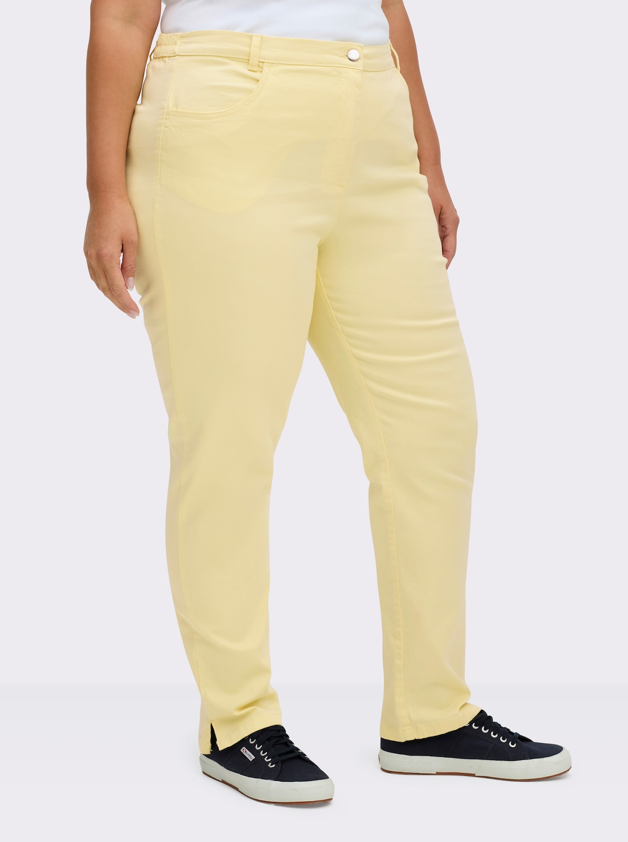 Jeans mit Stretch-Anteil - vanillegelb