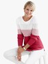 Pullover - rot-geringelt
