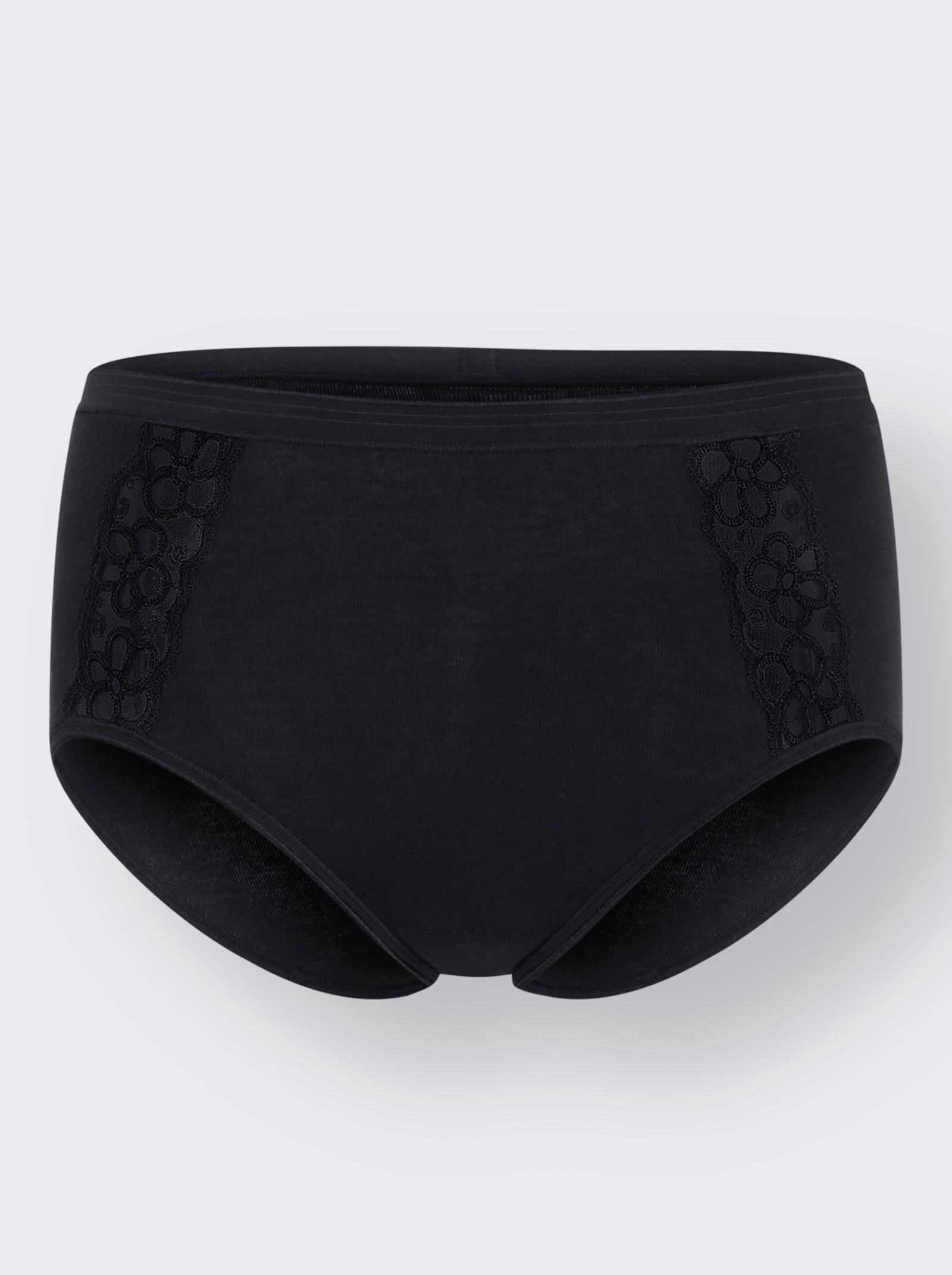 comazo Hüftslip mit seitlichem Spitzen-Einsatz - schwarz