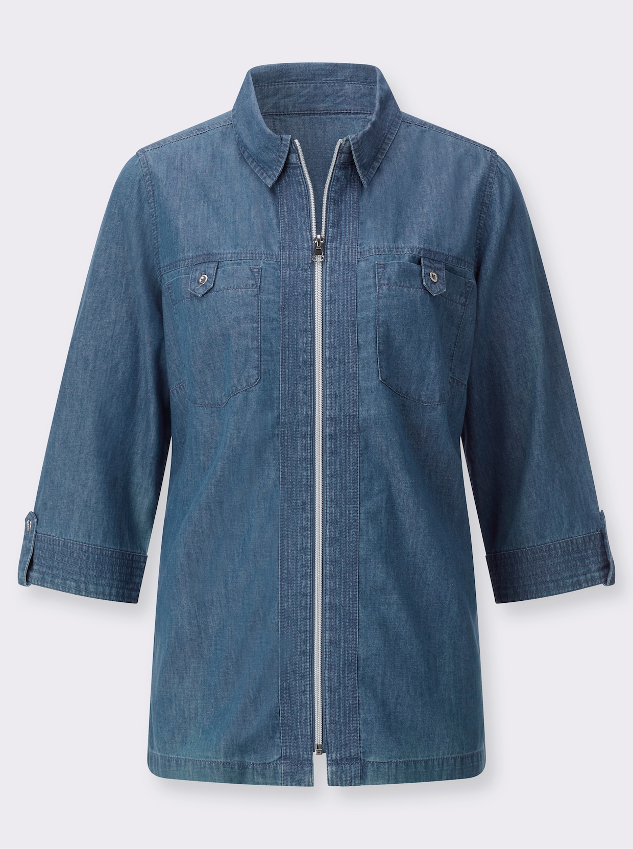 Jeansbluse - blue-bleached