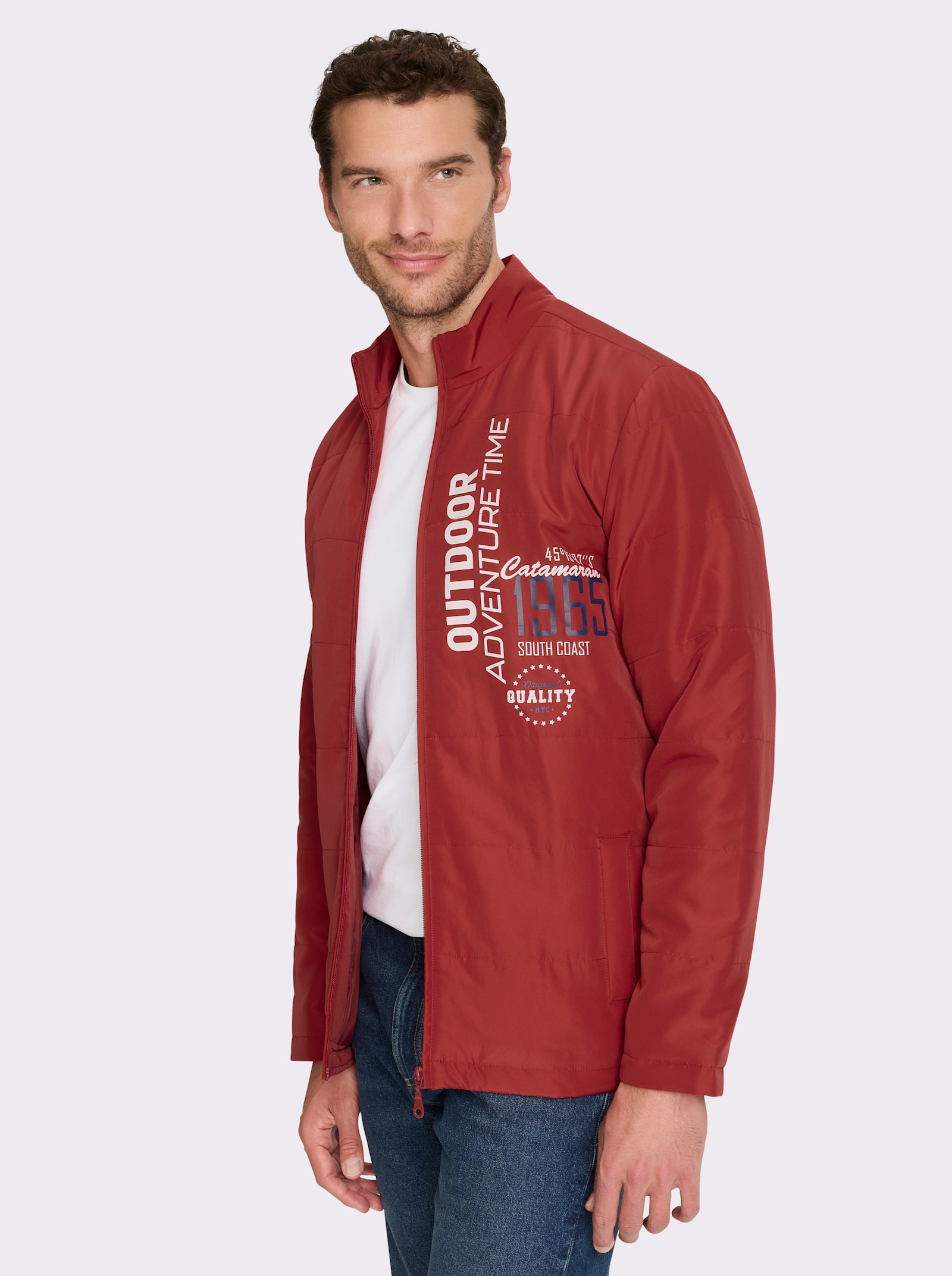 Catamaran Steppjacke für normale Wintertemperaturen - kirsche-bedruckt