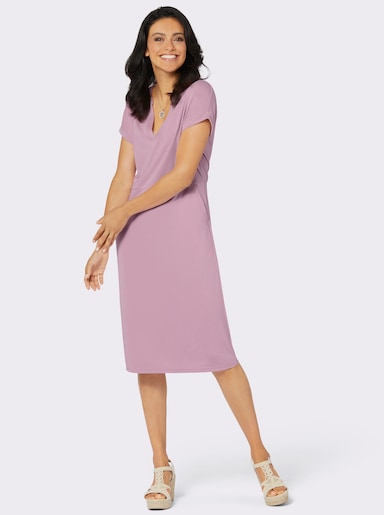Jerseykleid mit Taschen - rosé