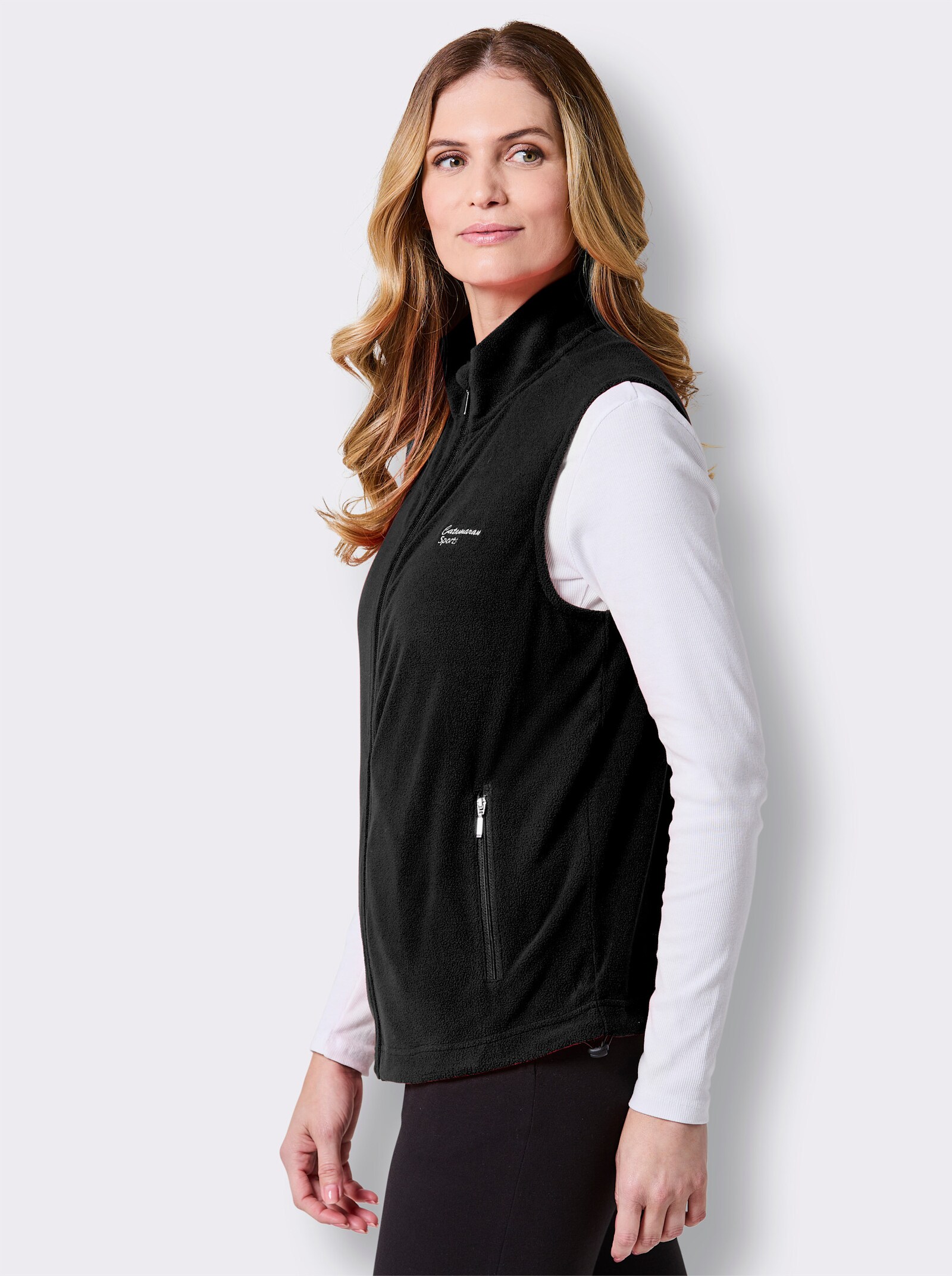 Catamaran Sports Fleeceweste mit weitenregulierbarem Saum - schwarz