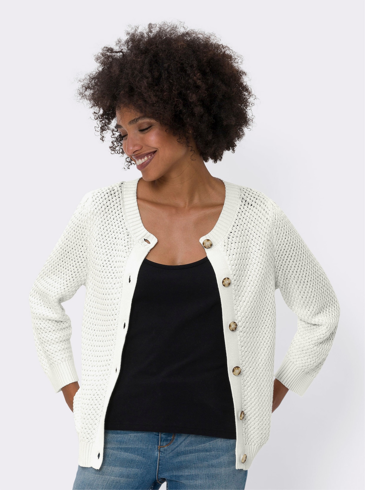 heine Strickjacke - ecru