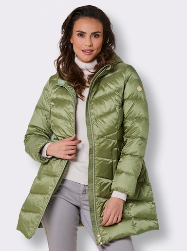 CREATION L PREMIUM Daunenjacke mit formgebenden Wiener Nähten - schilf