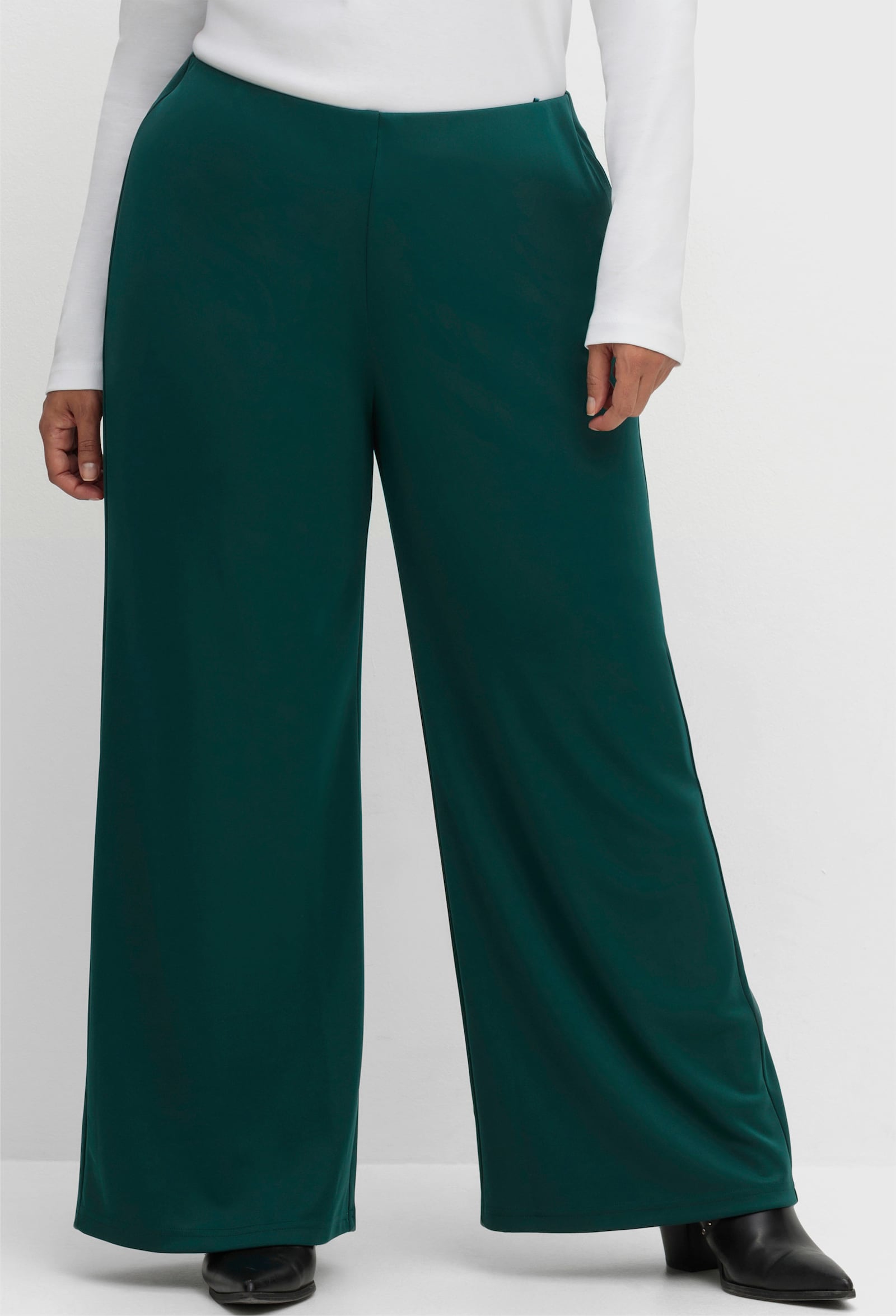 Jerseyhose in weiter Form - petrol