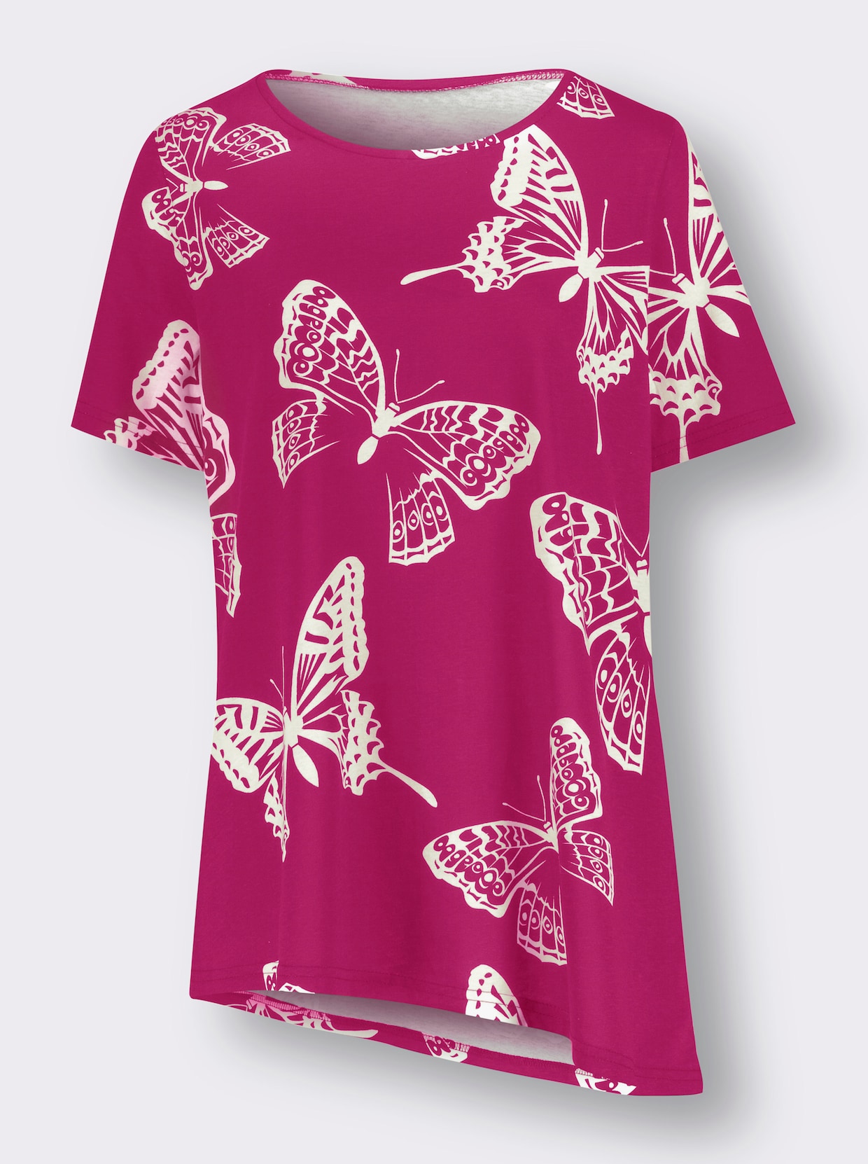 Shirt met korte mouwen - fuchsia gedessineerd