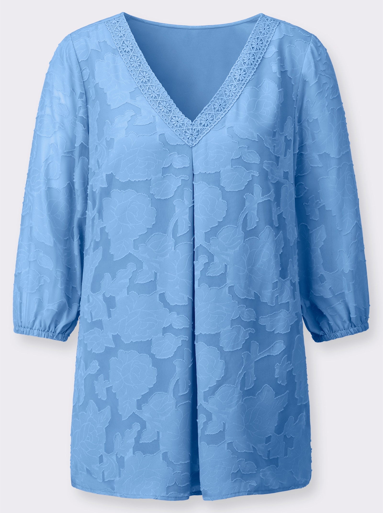 Longbluse - himmelblau