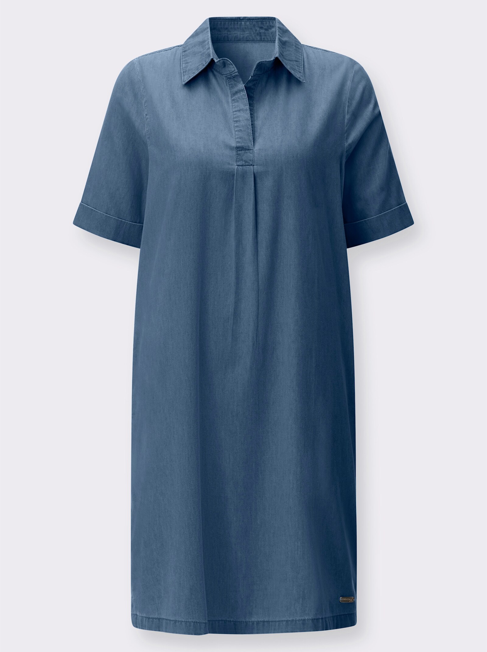 Jeanskleid in A-Form - blue-stone-washed