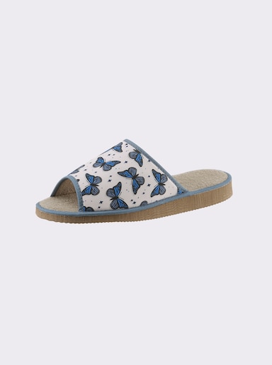 slippers - blauw geprint