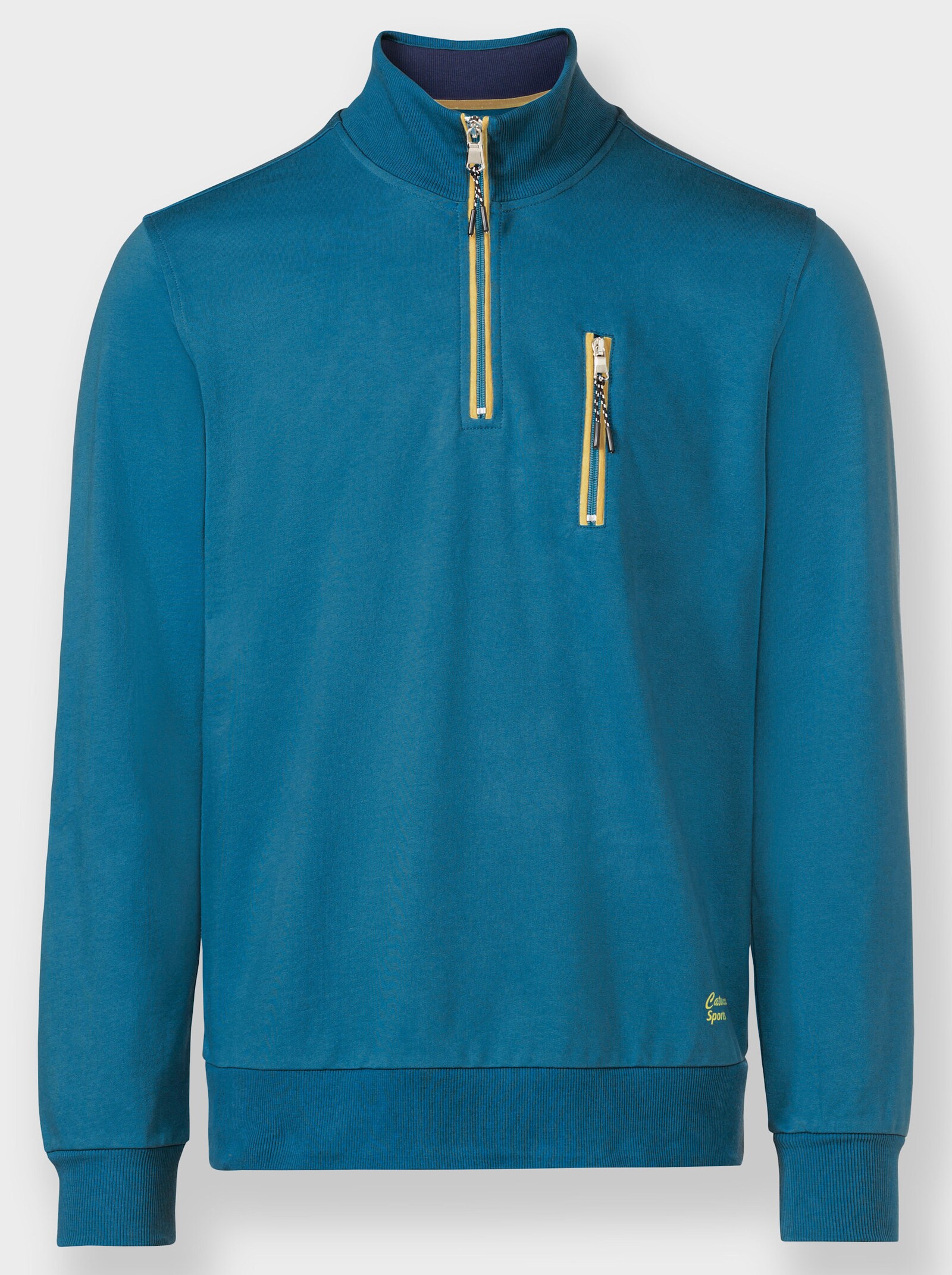 Catamaran Sports Sweatshirt met borstzak met rits - topaas